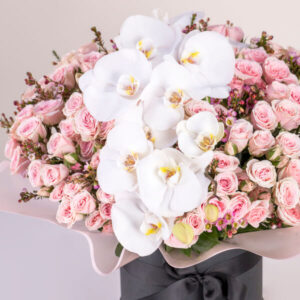 Moonlight Orchid Rose Hatbox